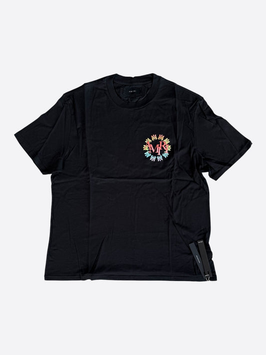 Amiri Black & Rainbow Logo T-Shirt