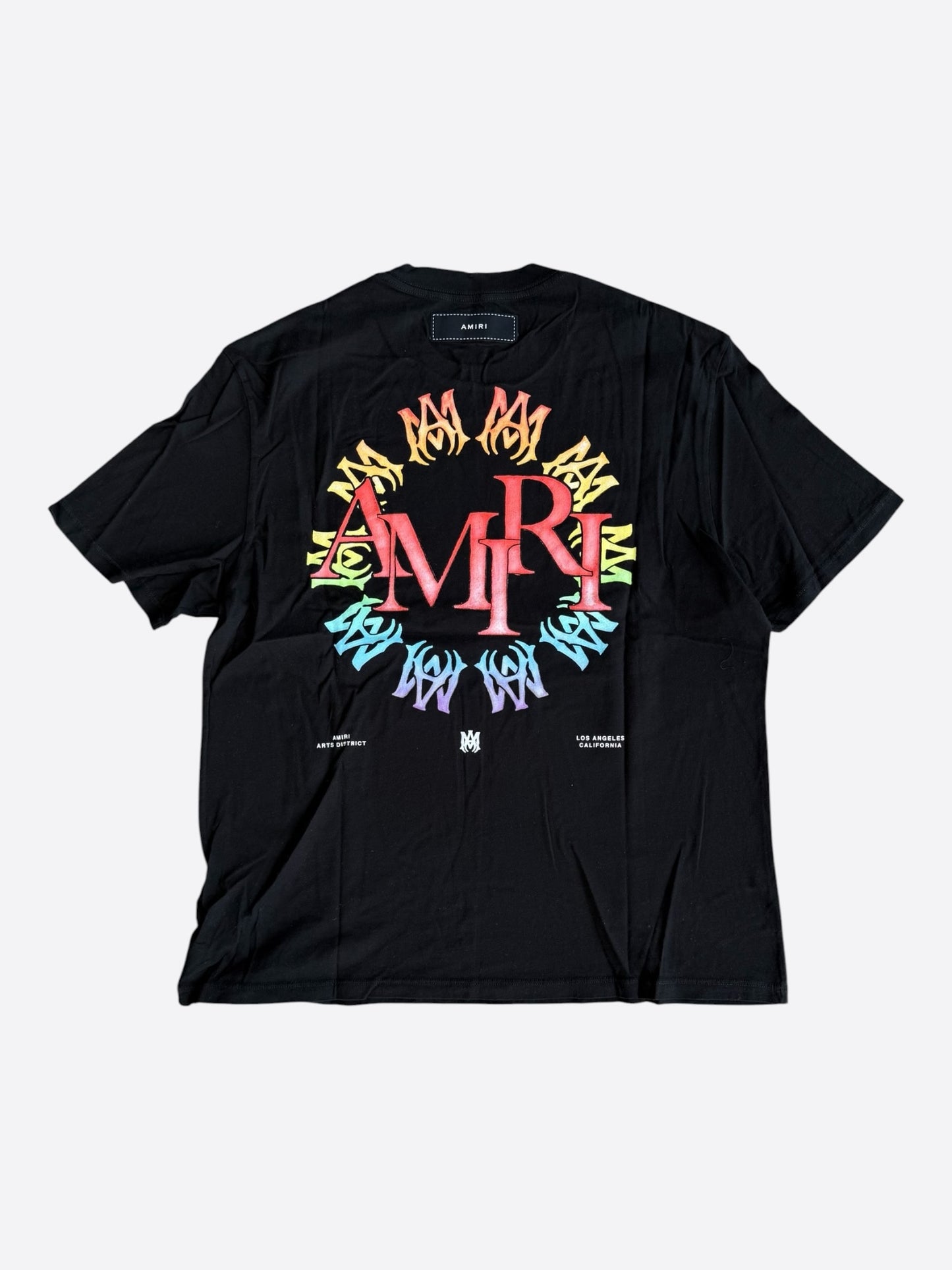Amiri Black & Rainbow Logo T-Shirt