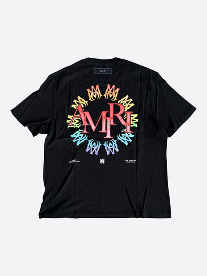 Amiri Black & Rainbow Logo T-Shirt