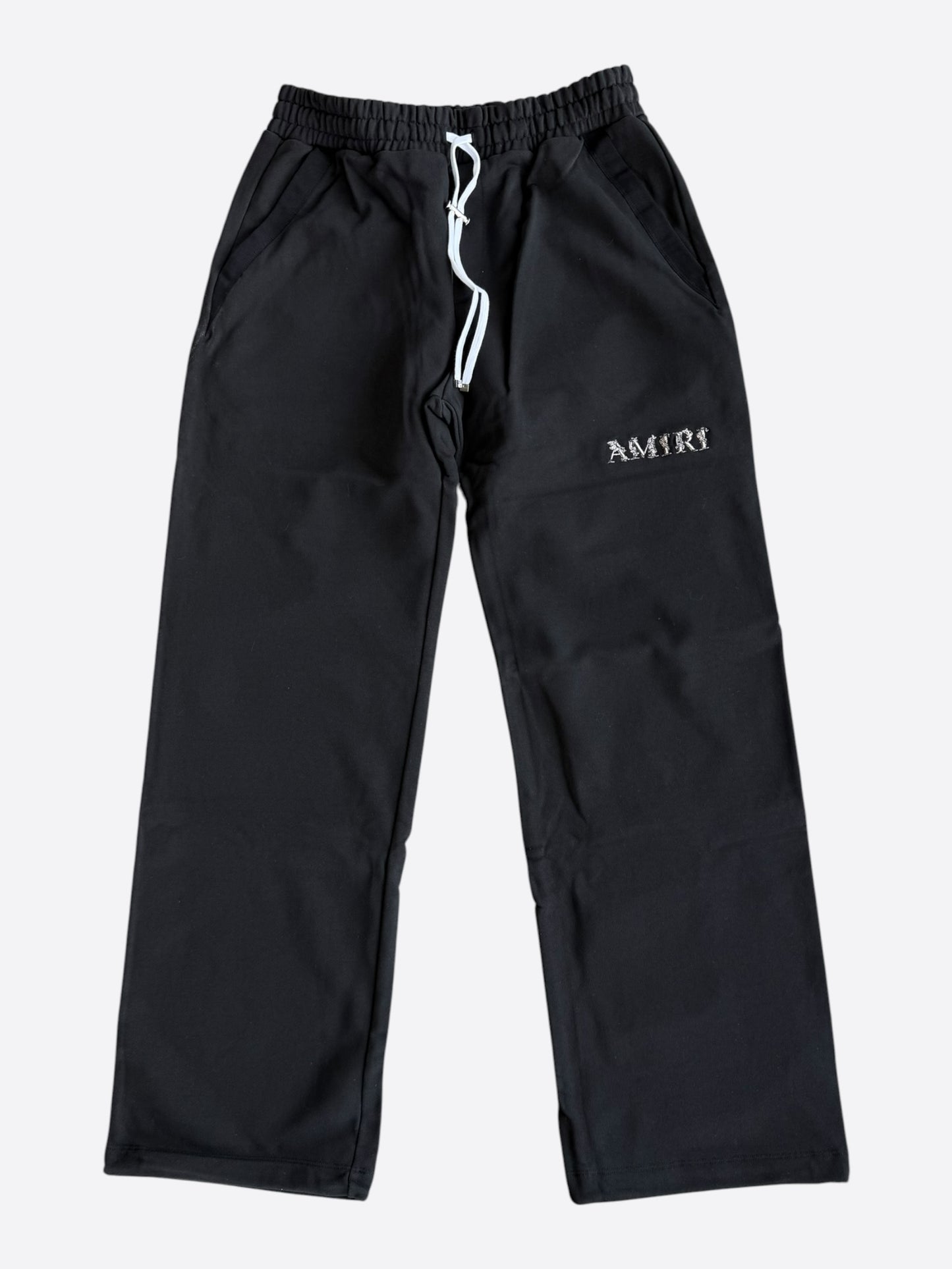 Amiri Black & White Baroque Logo Sweatpants