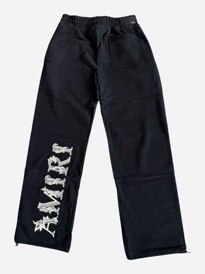 Amiri Black & White Baroque Logo Sweatpants