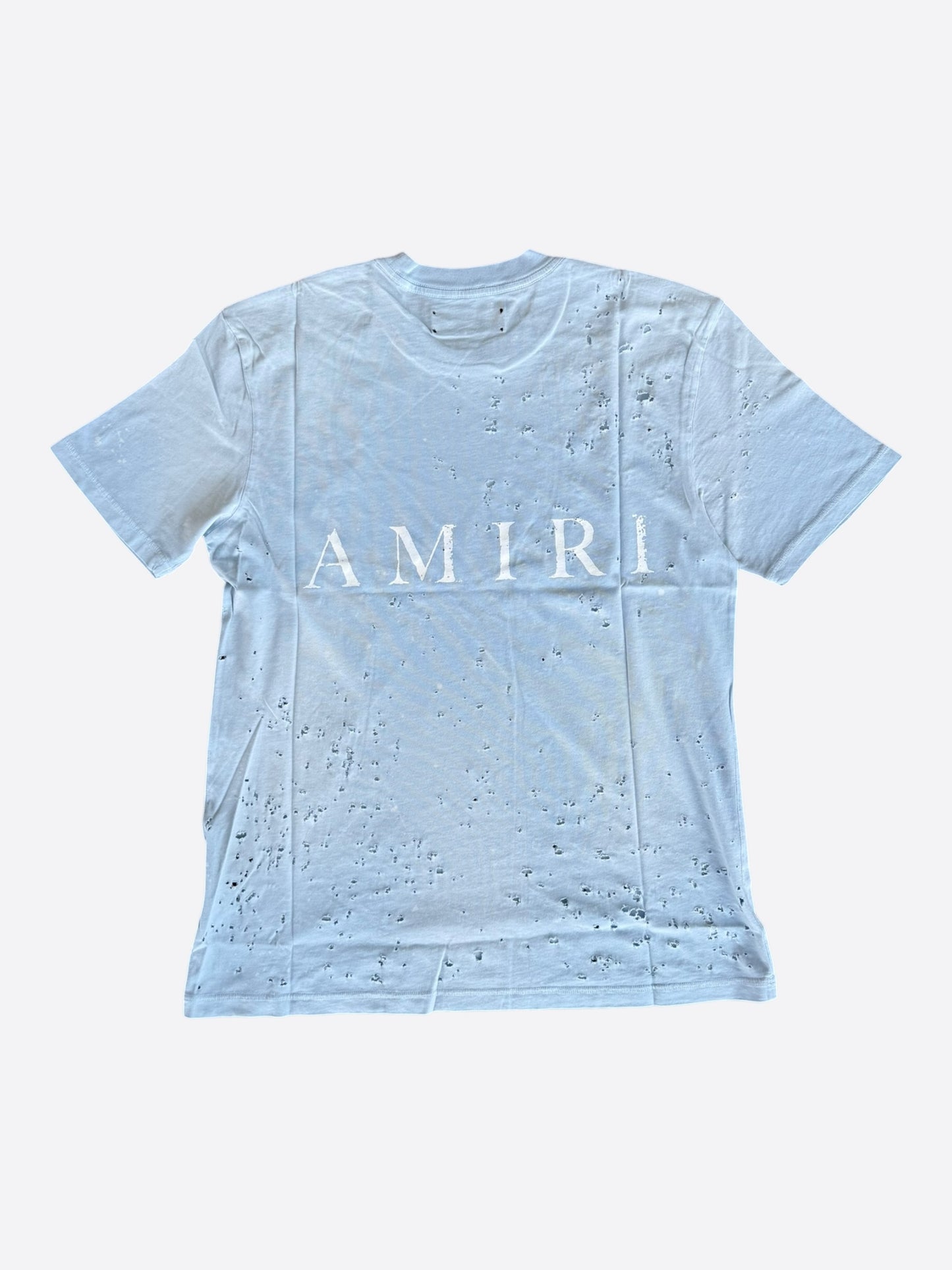 Amiri Grey Dawn & White MA Logo Shotgun T-Shirt