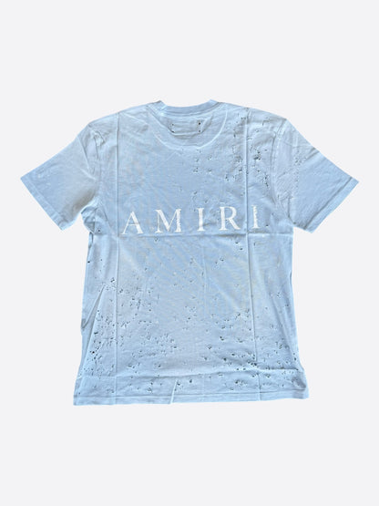 Amiri Grey Dawn & White MA Logo Shotgun T-Shirt