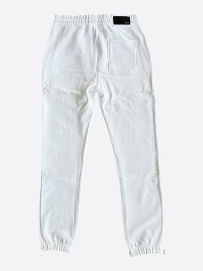 Amiri White & Red Paisley Applique Logo Sweatpants