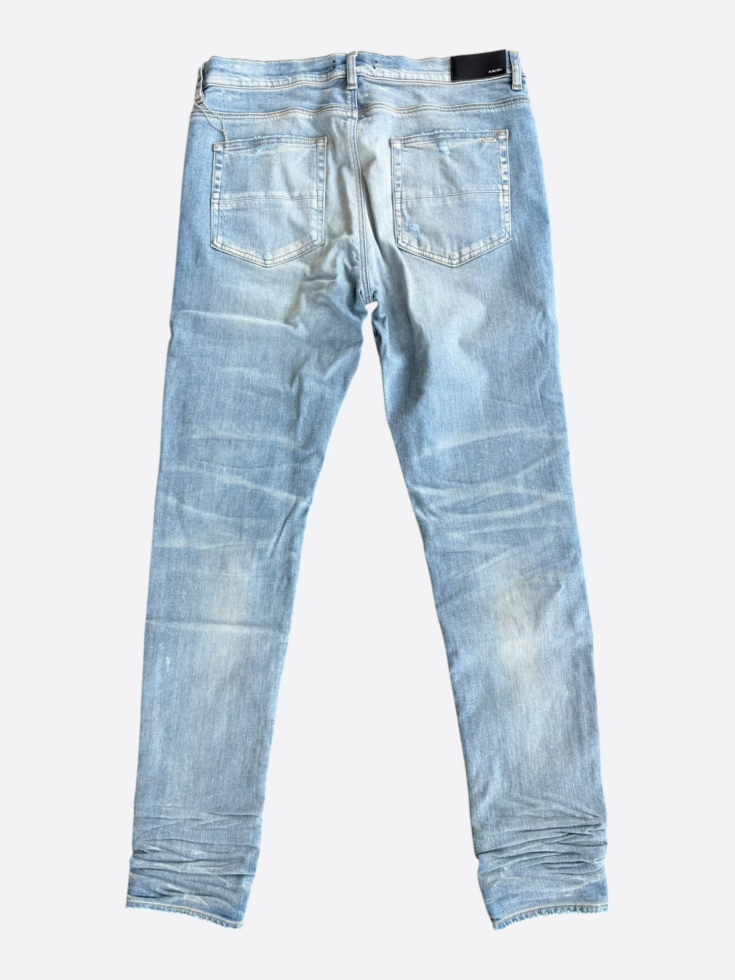 Amiri Clay Indigo & Pink Tie-Dye Patch Thrasher Jeans