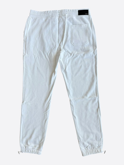 Amiri White & Red Paisley Star Logo Sweatpants