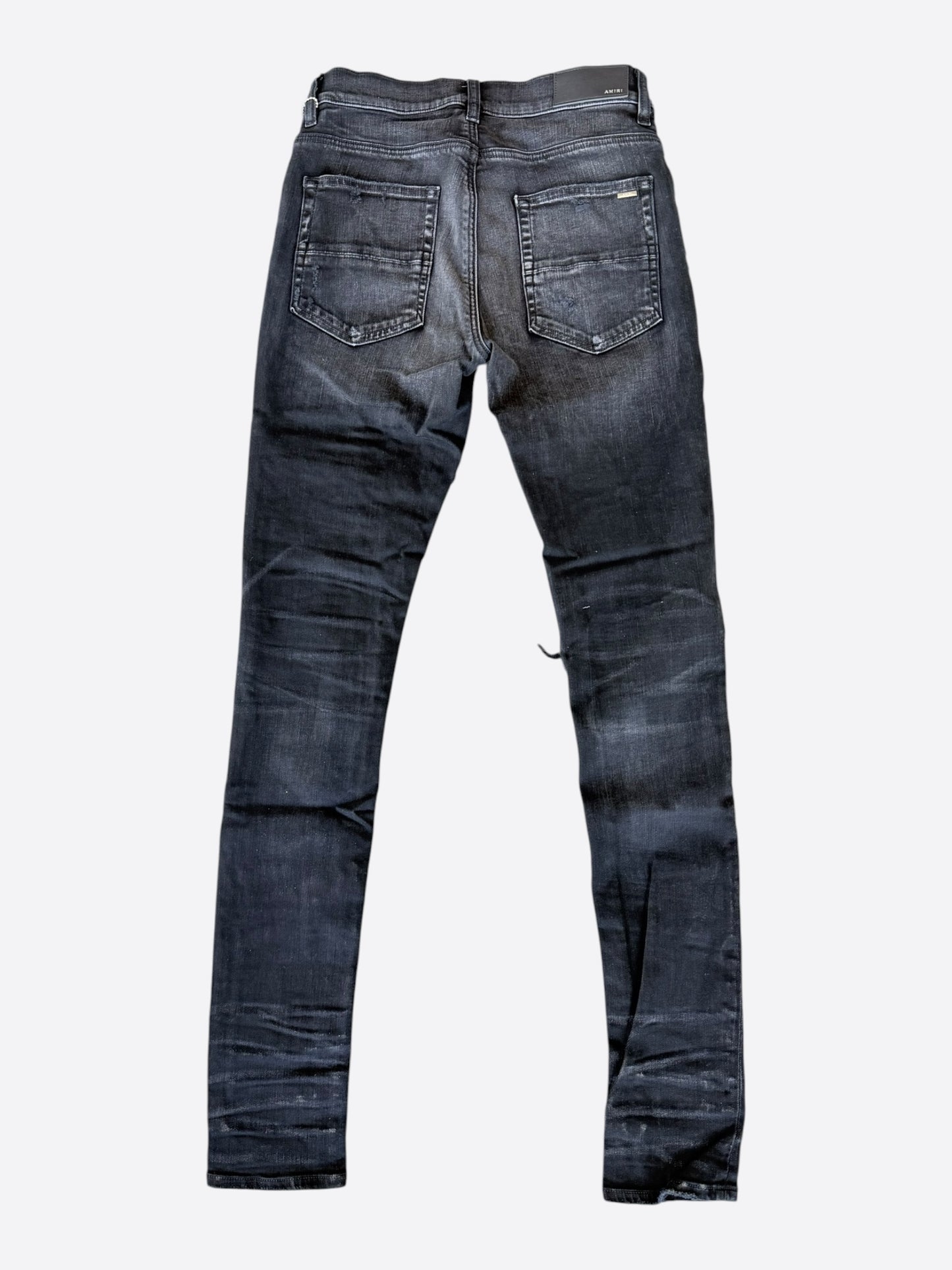 Amiri Aged Black Rainbow Paisley Patch Thrasher Jeans