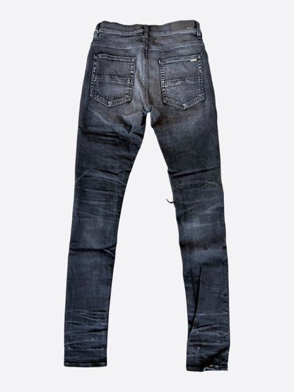 Amiri Aged Black Rainbow Paisley Patch Thrasher Jeans
