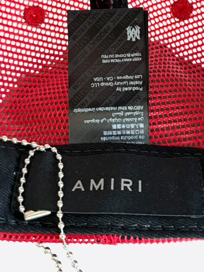 Amiri Red & White Stars Trucker Hat