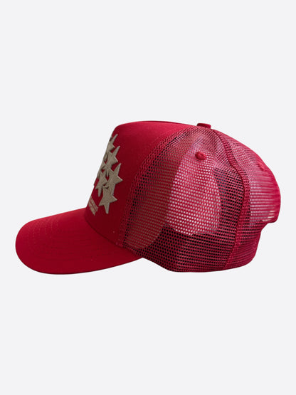 Amiri Red & White Stars Trucker Hat