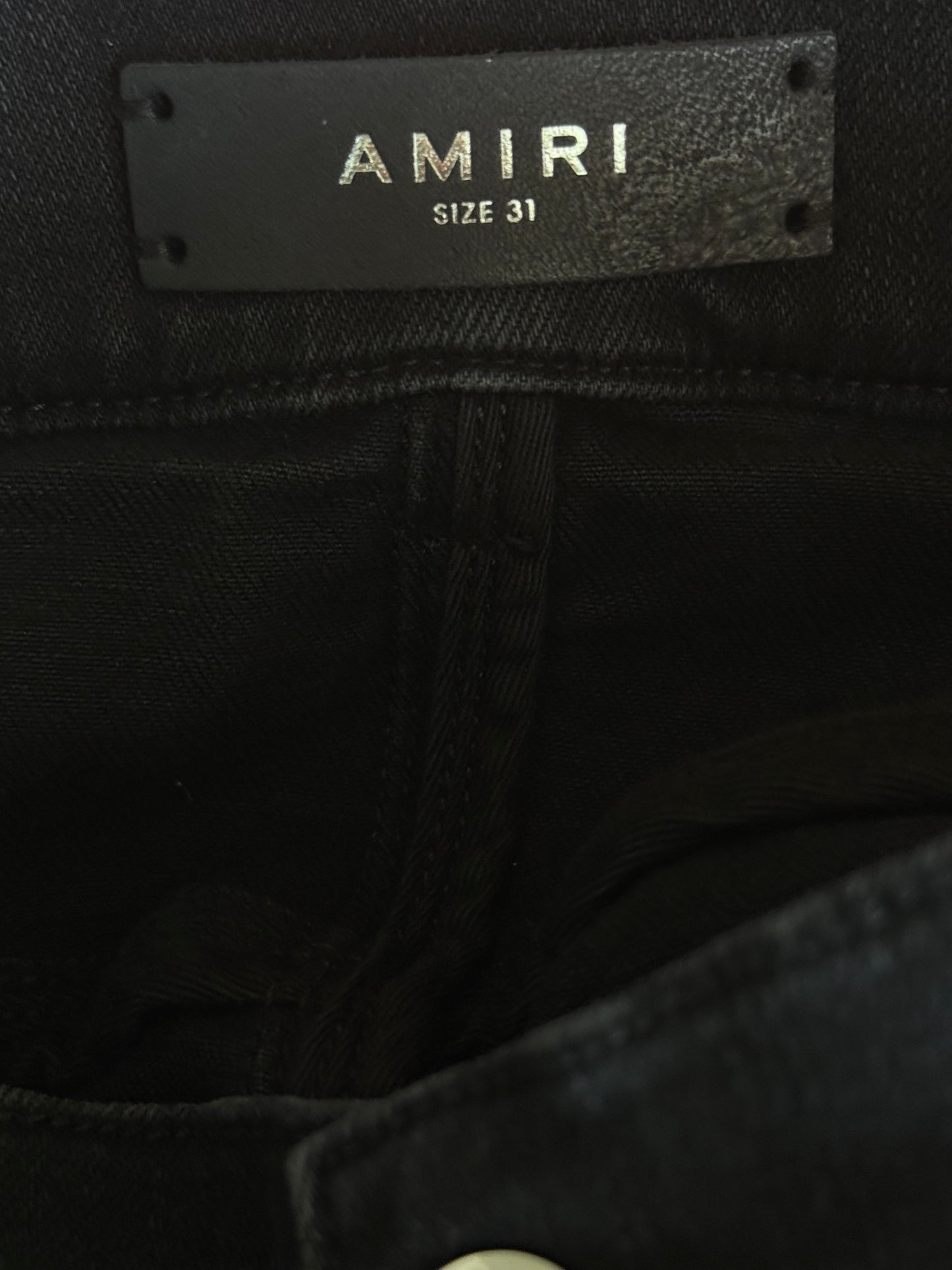 Amiri Vintage Black Bandana Patch MX1 Jeans