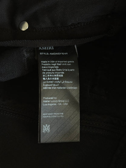 Amiri Vintage Black Bandana Patch MX1 Jeans