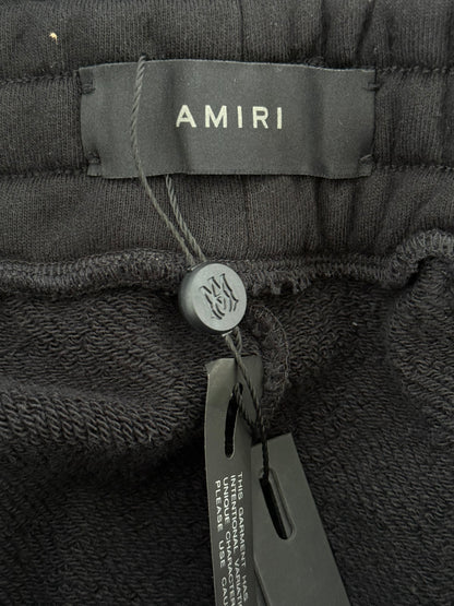 Amiri Black & Lime MA Logo Sweatpants