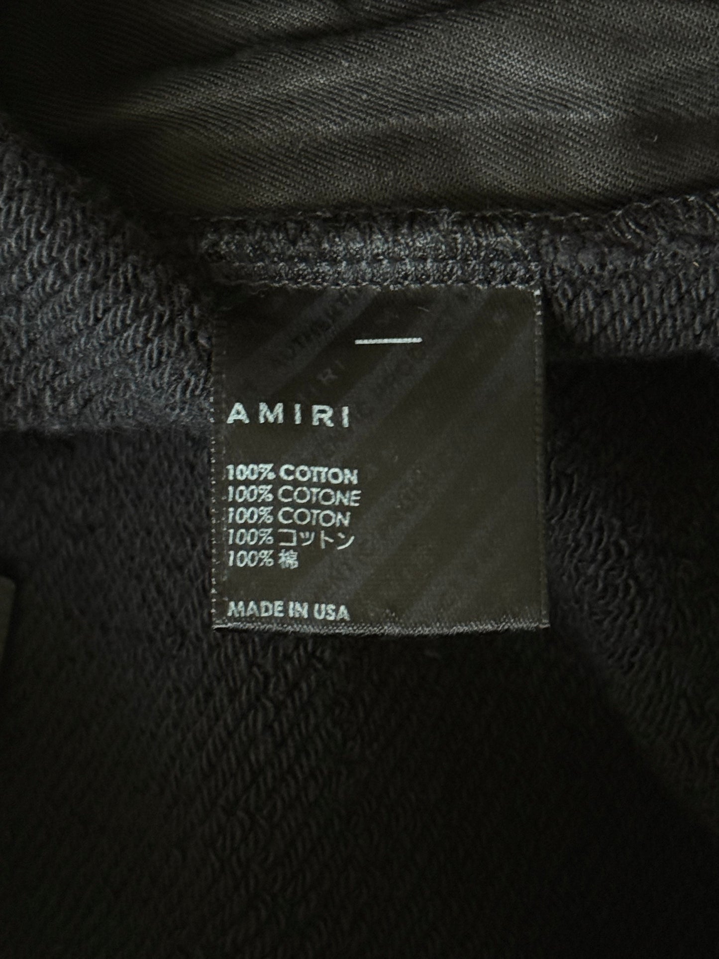 Amiri Black & Lime MA Logo Sweatpants