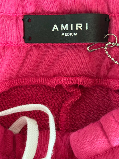 Amiri Pink & White Core Logo Sweatpants