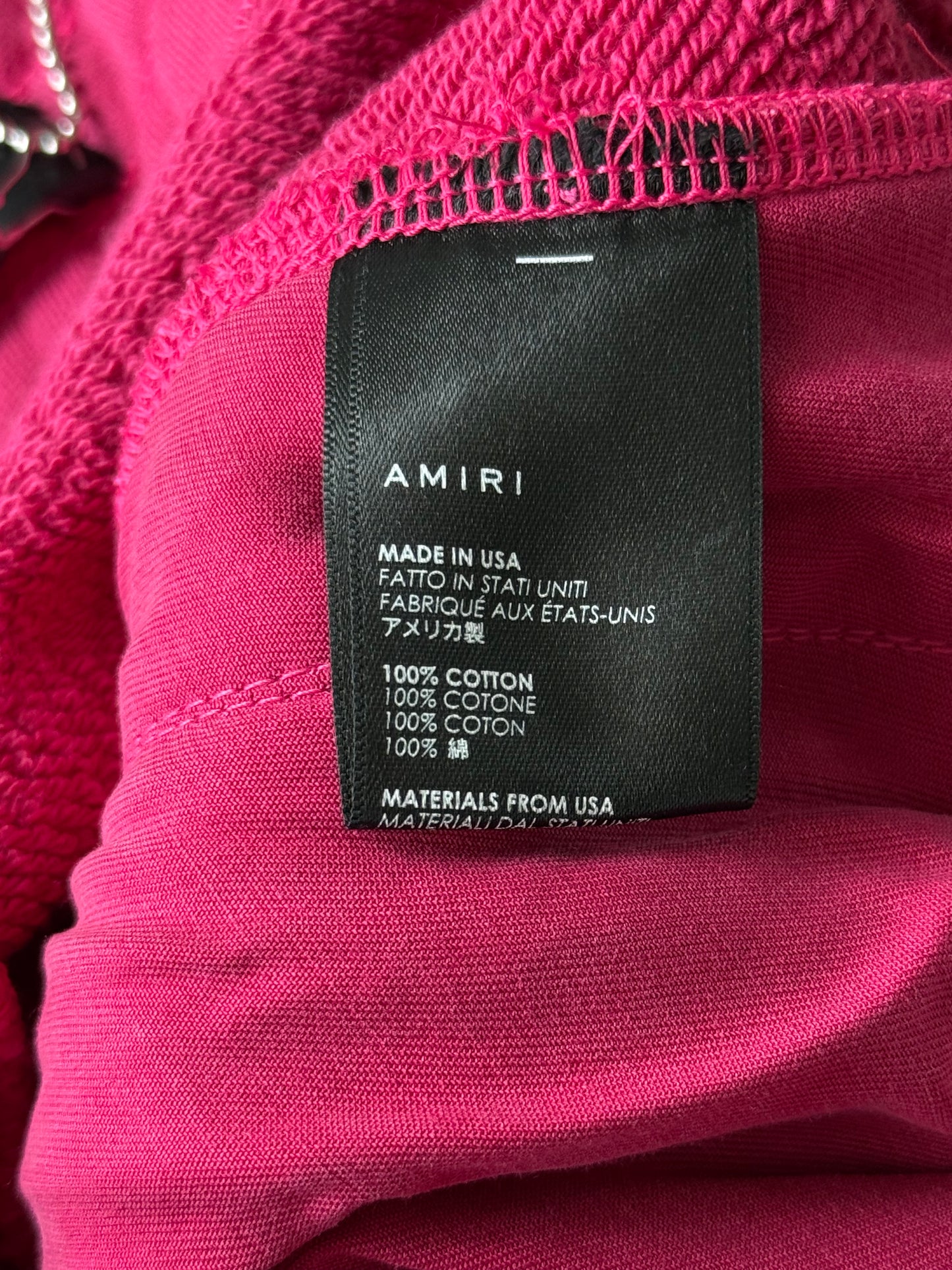 Amiri Pink & White Core Logo Sweatpants