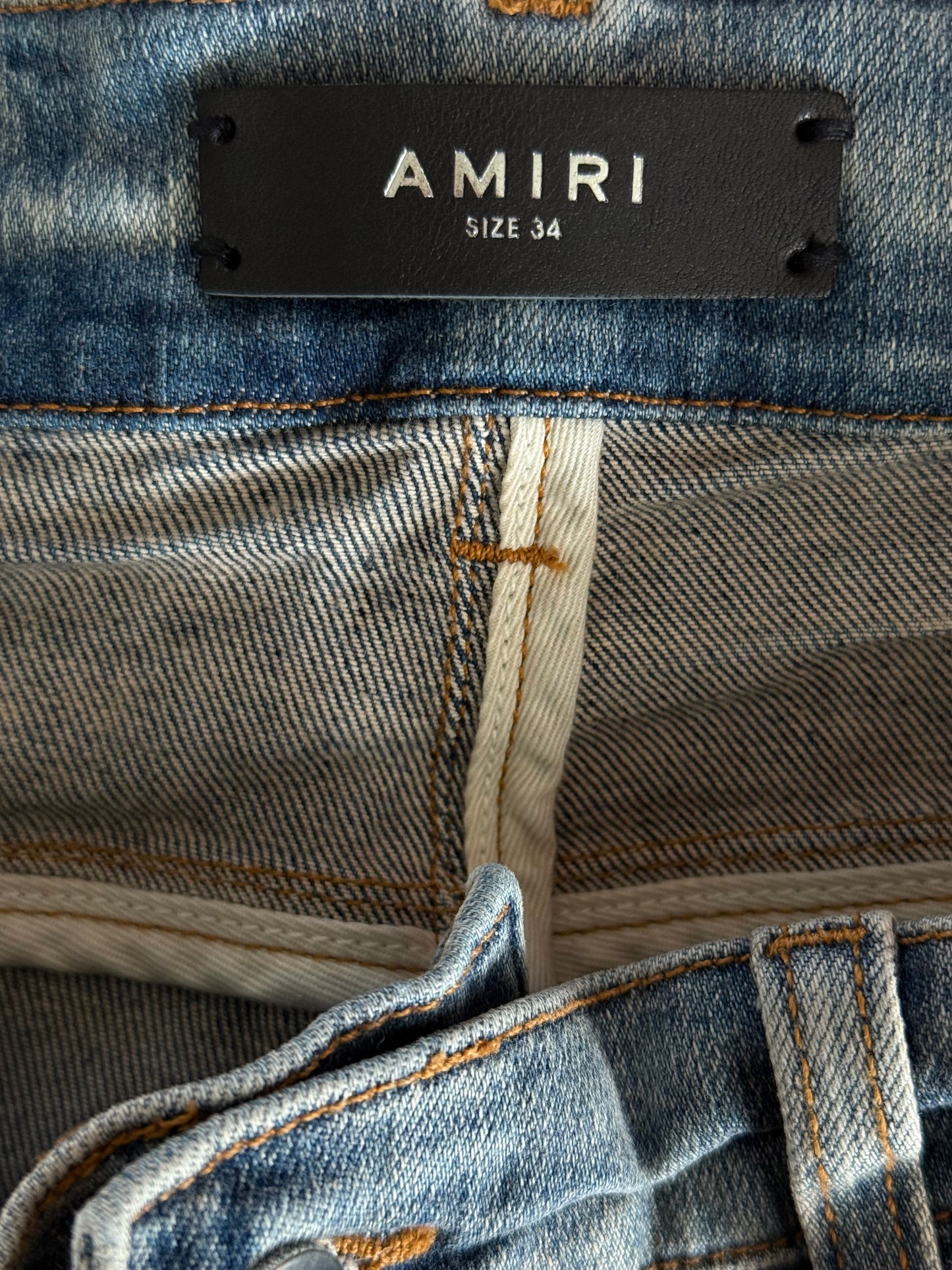 Amiri Vintage Indigo & MA Logo Patch MX1 Jeans