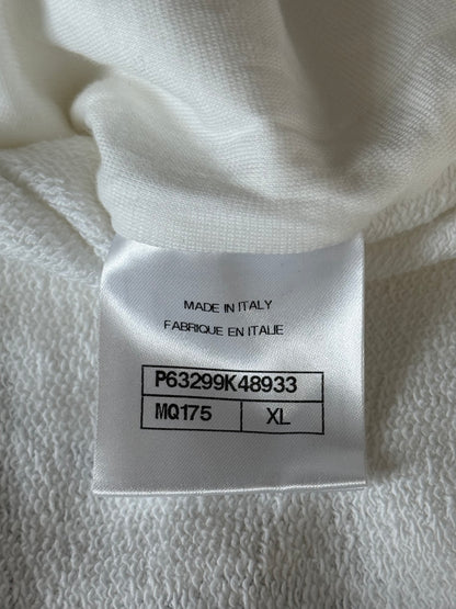 Chanel White & Black Graffiti Graphic Zip Up Hoodie