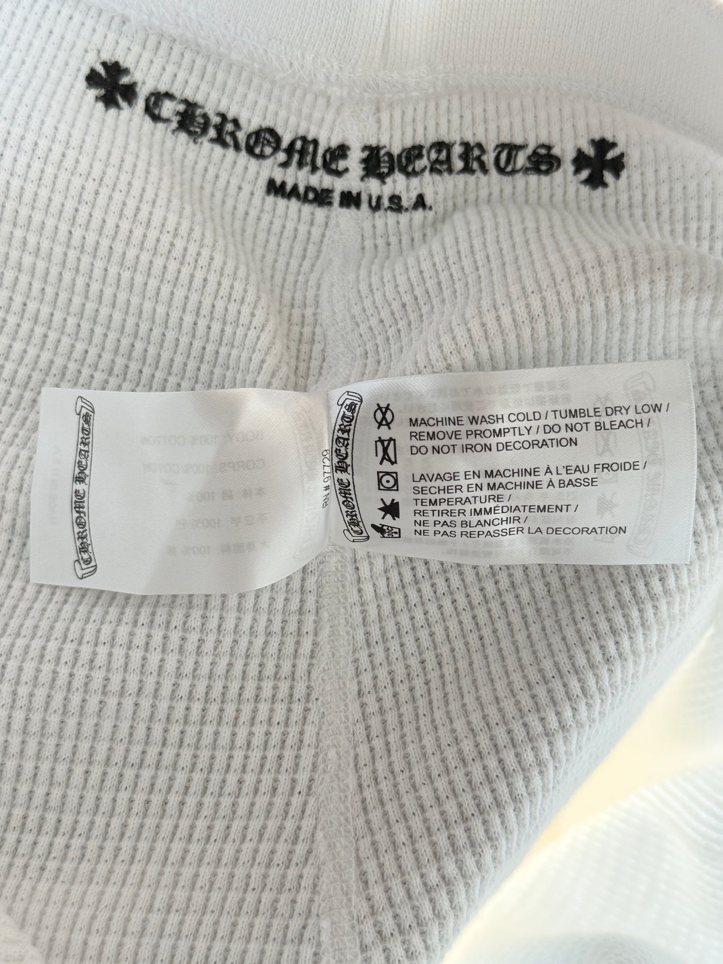 Chrome Hearts Matty Boy White Sinister Thermal Biker Women's Shorts
