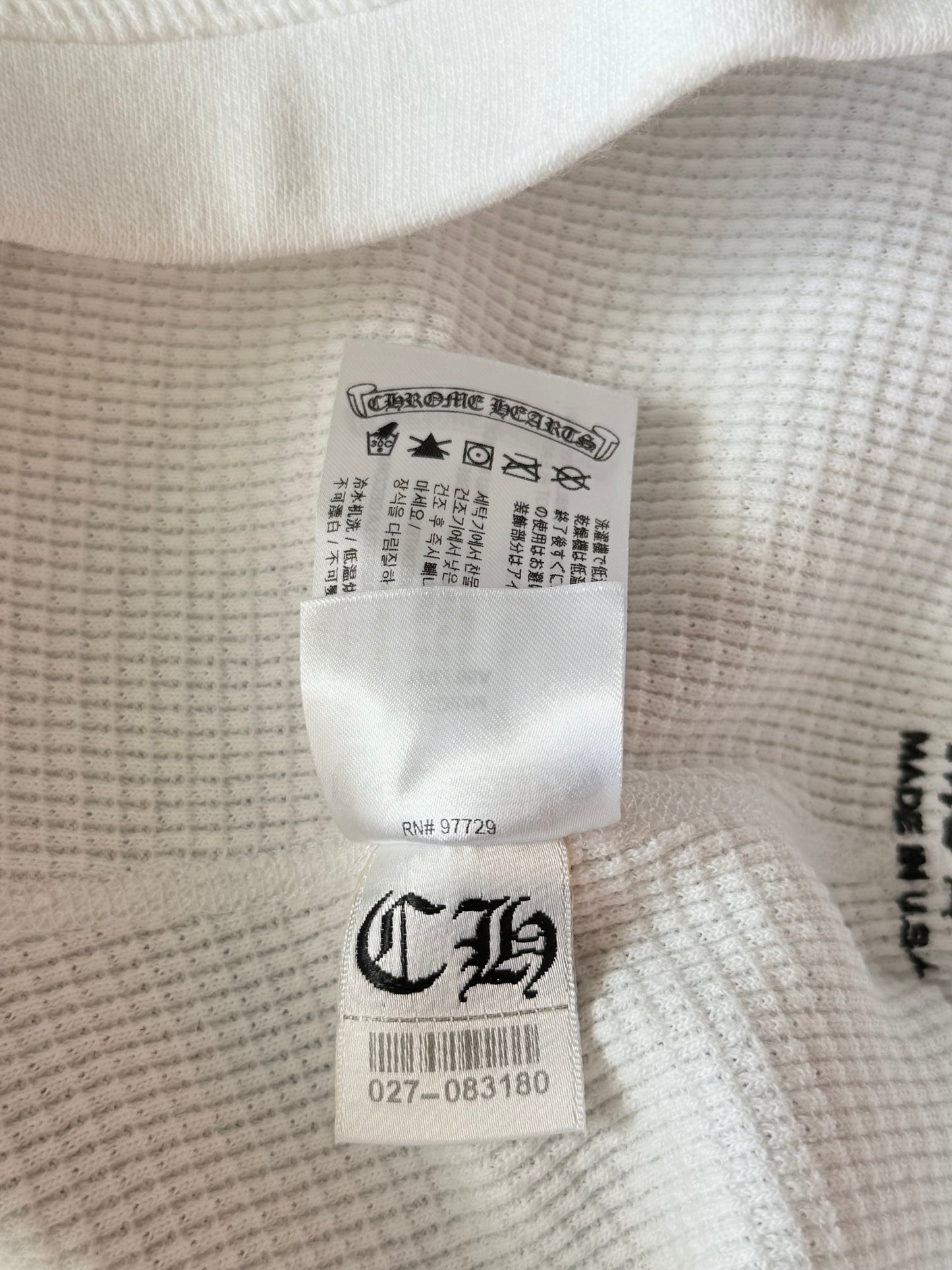 Chrome Hearts Matty Boy White Sinister Thermal Biker Women's Shorts