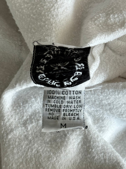 Chrome Hearts White & Black Horseshoe Logo Zip Up Hoodie
