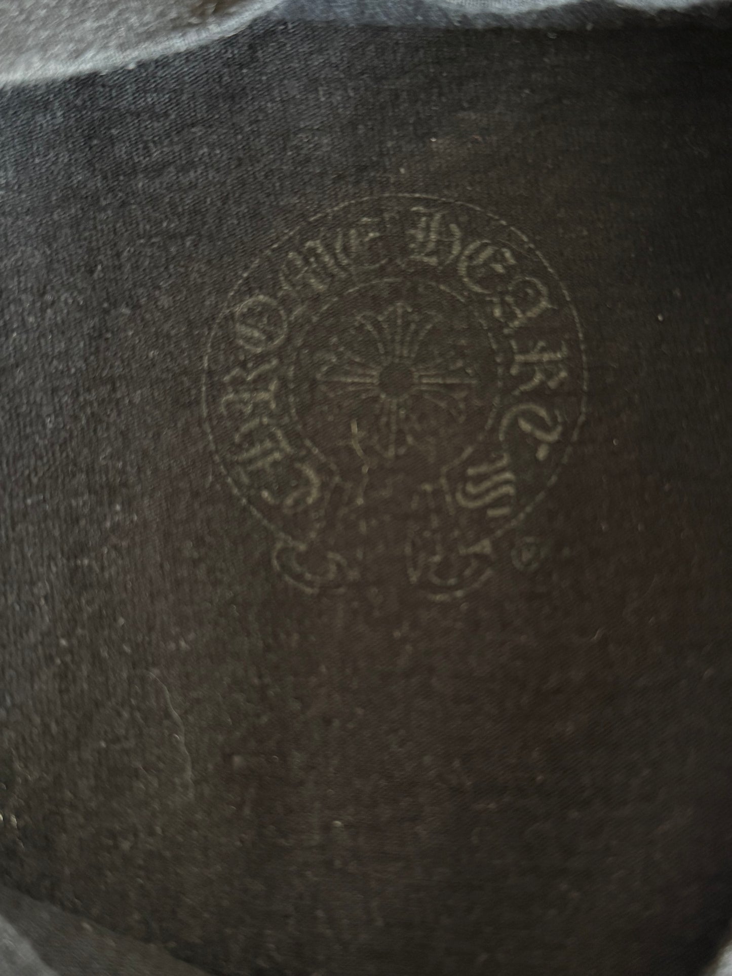 Chrome Hearts Black Leather Triple Cross T-Shirt