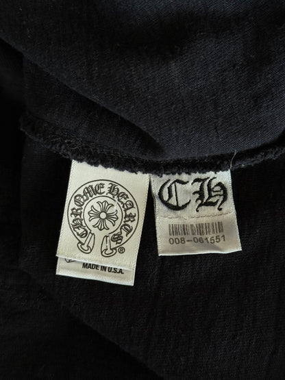 Chrome Hearts Black Leather Triple Cross T-Shirt