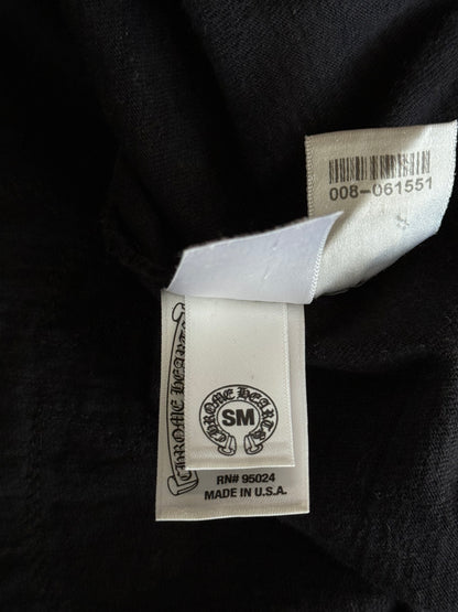 Chrome Hearts Black Leather Triple Cross T-Shirt