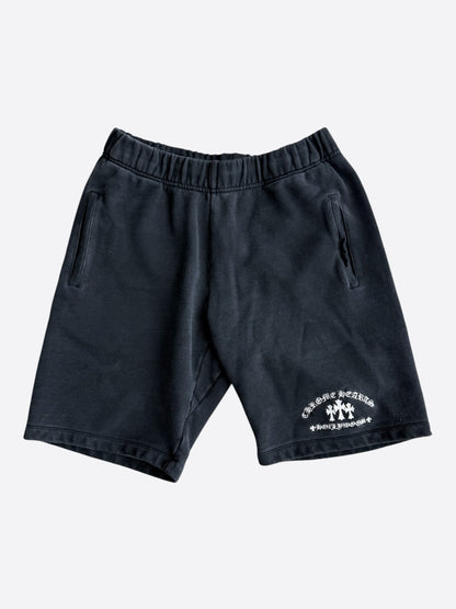 Chrome Hearts Black & White Triple Cross Embroidered Shorts