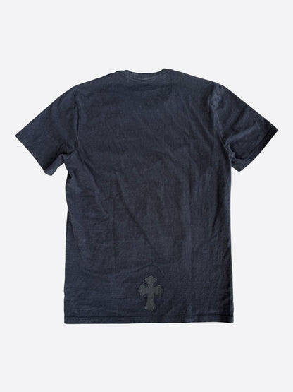 Chrome Hearts Black Leather Triple Cross T-Shirt