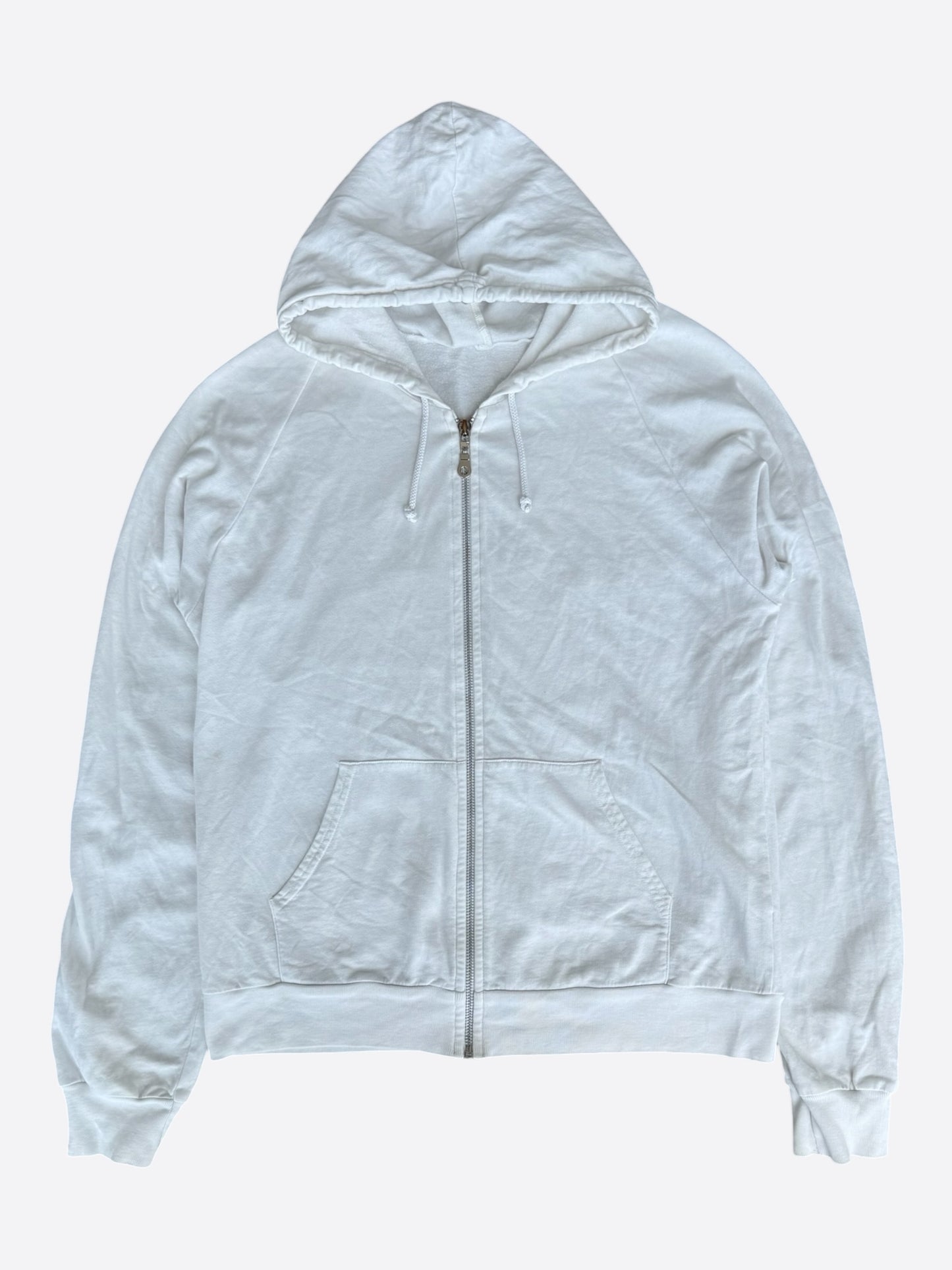 Chrome Hearts White & Black Horseshoe Logo Zip Up Hoodie