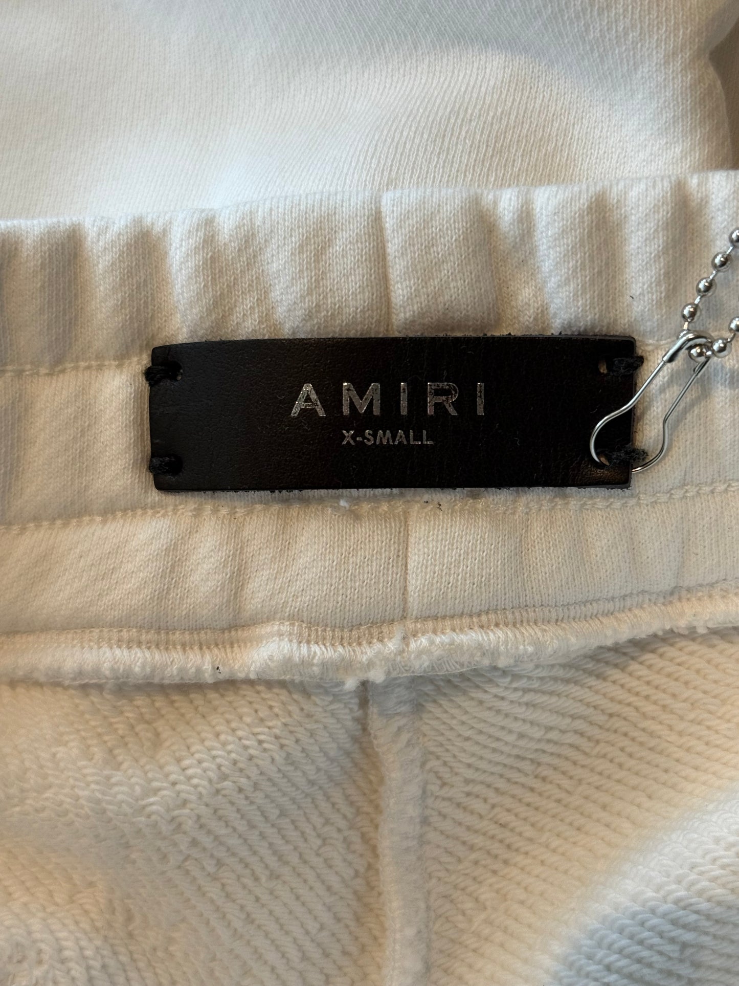 Amiri White & Black Core Logo Shorts