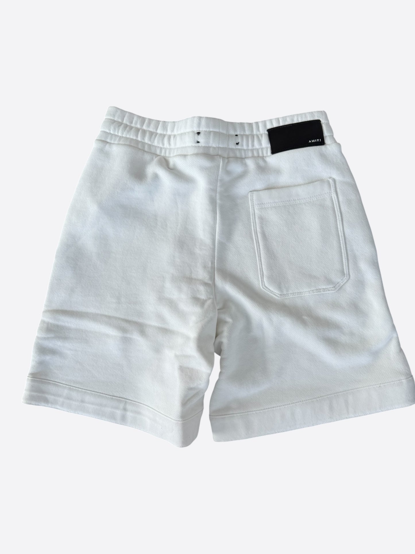 Amiri White & Black Core Logo Shorts