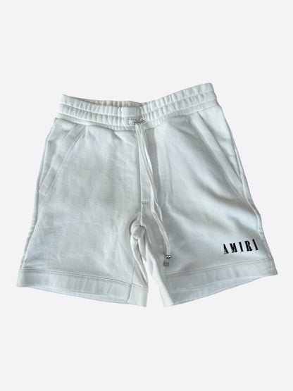 Amiri White & Black Core Logo Shorts