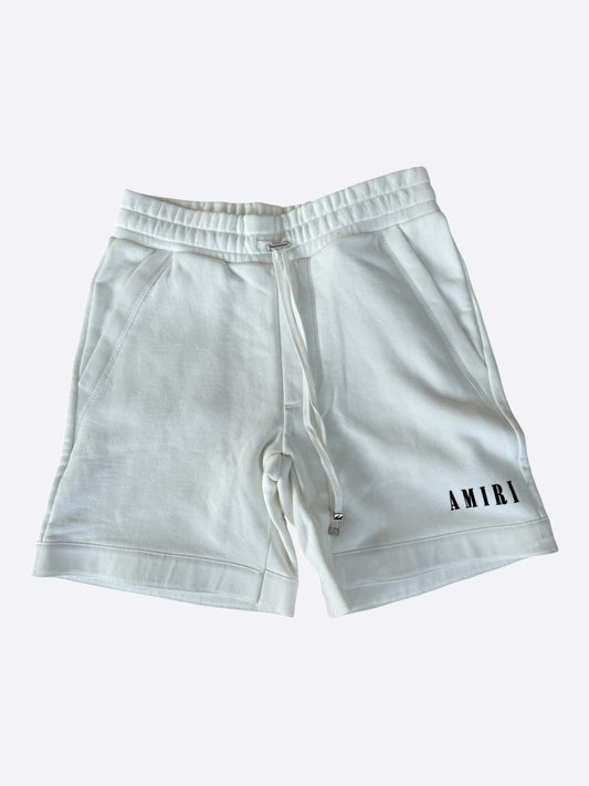 Amiri White & Black Core Logo Shorts