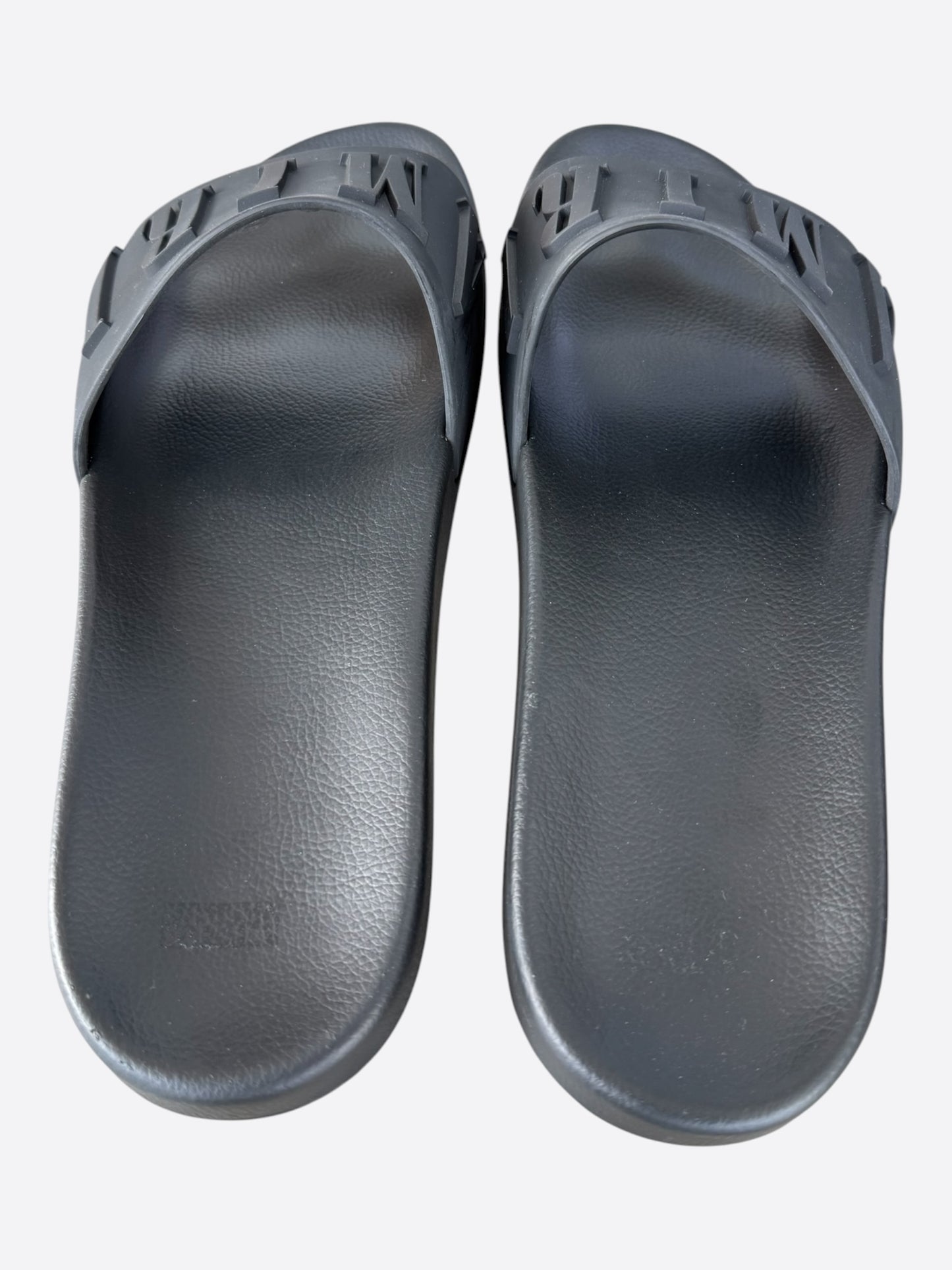 Amiri Black Logo Rubber Slides