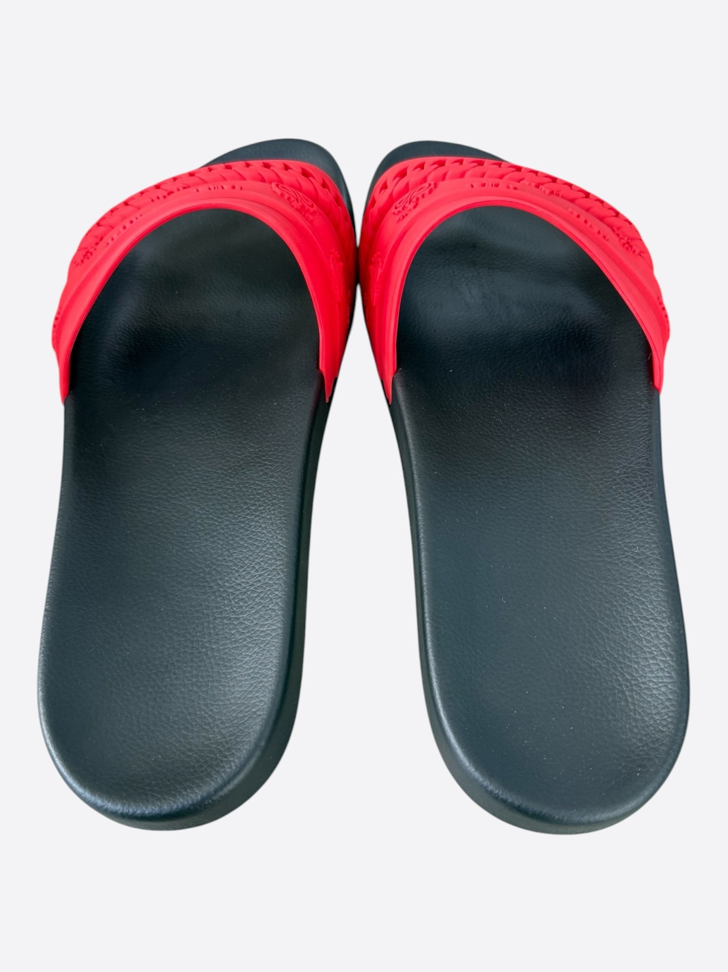 Amiri Red & Black Bandana Chain Slides