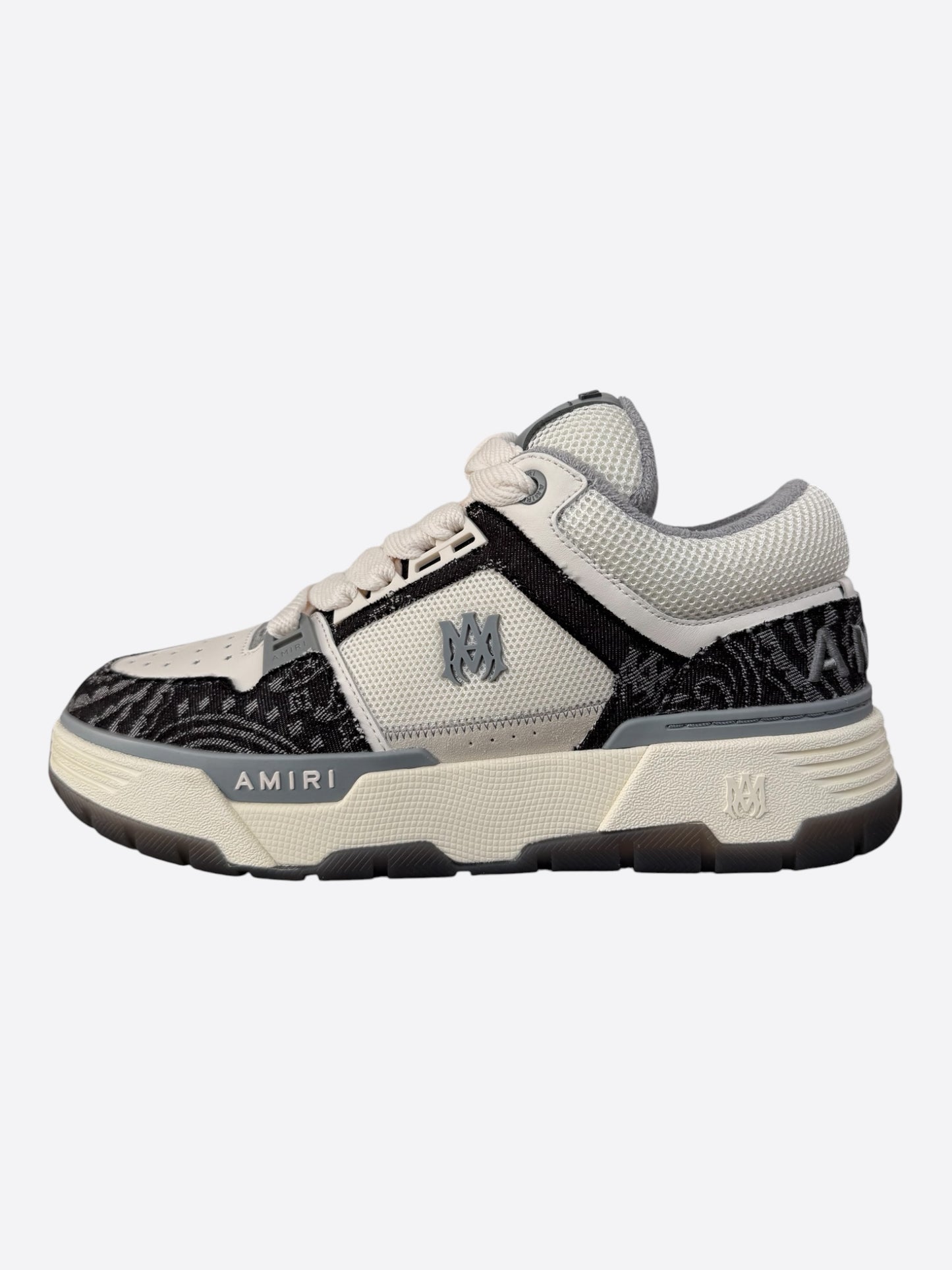 Amiri White & Black Bandana Denim MA-1 Sneakers