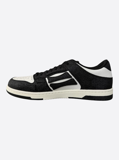 Amiri Black & White Glitter Skel Women's Low Top Sneakers