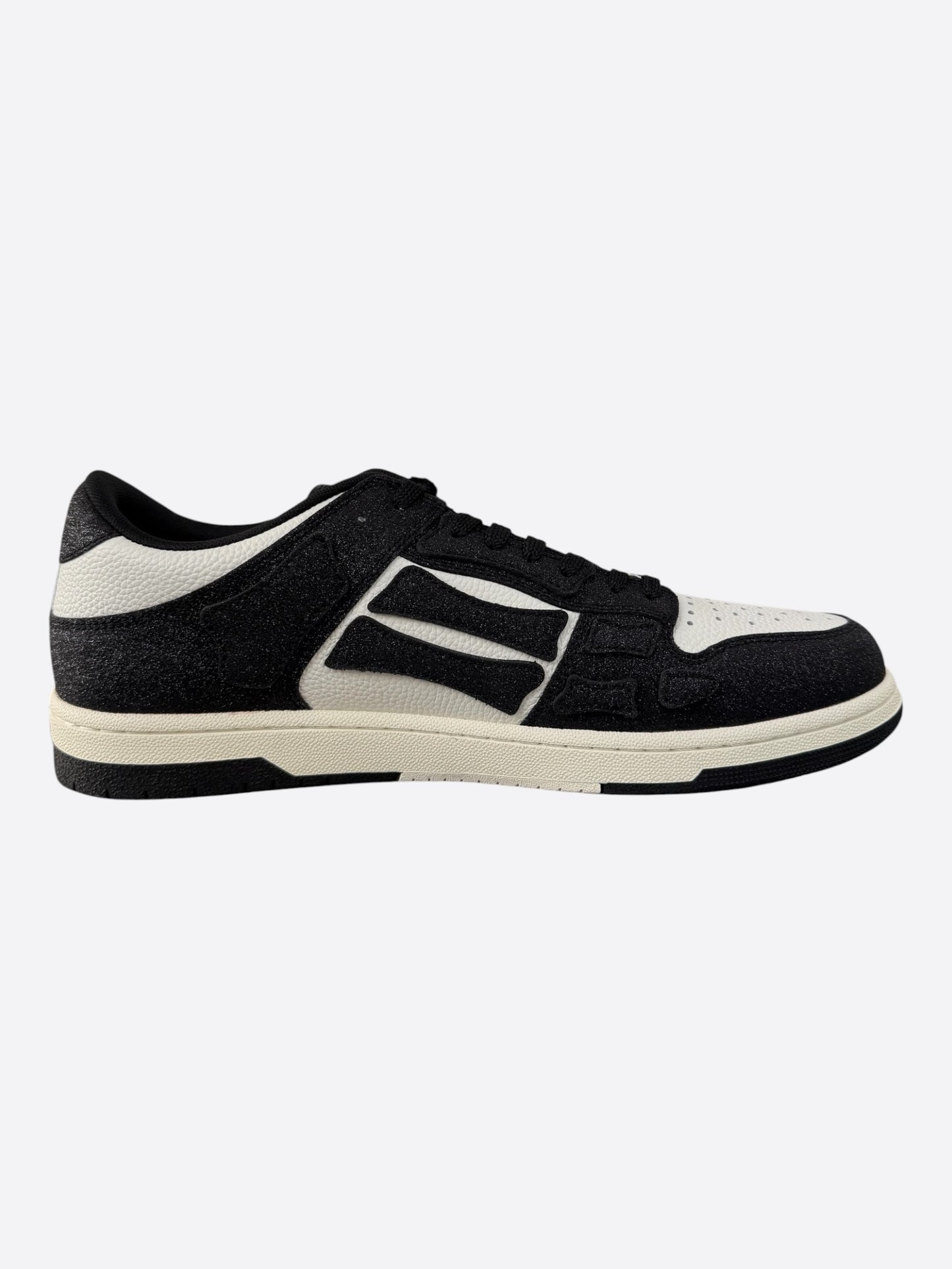 Amiri Black & White Glitter Skel Women's Low Top Sneakers