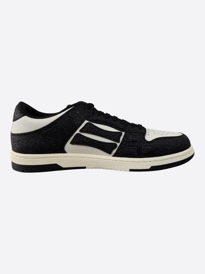 Amiri Black & White Glitter Skel Women's Low Top Sneakers