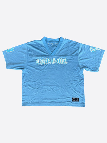 Chrome Hearts Blue & White Logo Mesh Jersey