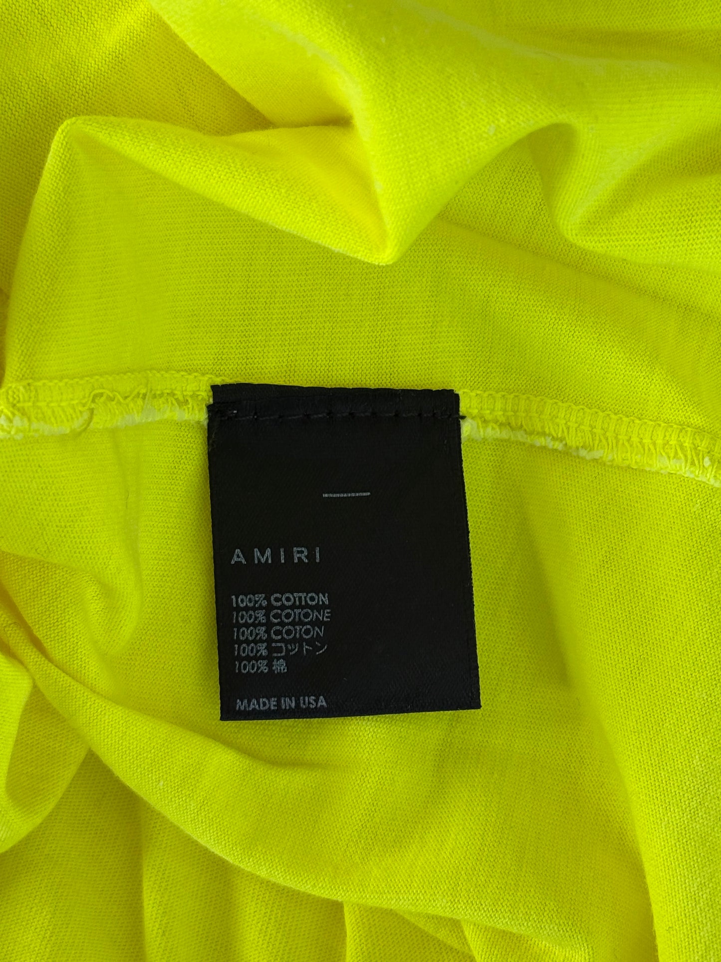 Amiri Lime & Black Core Logo T-Shirt