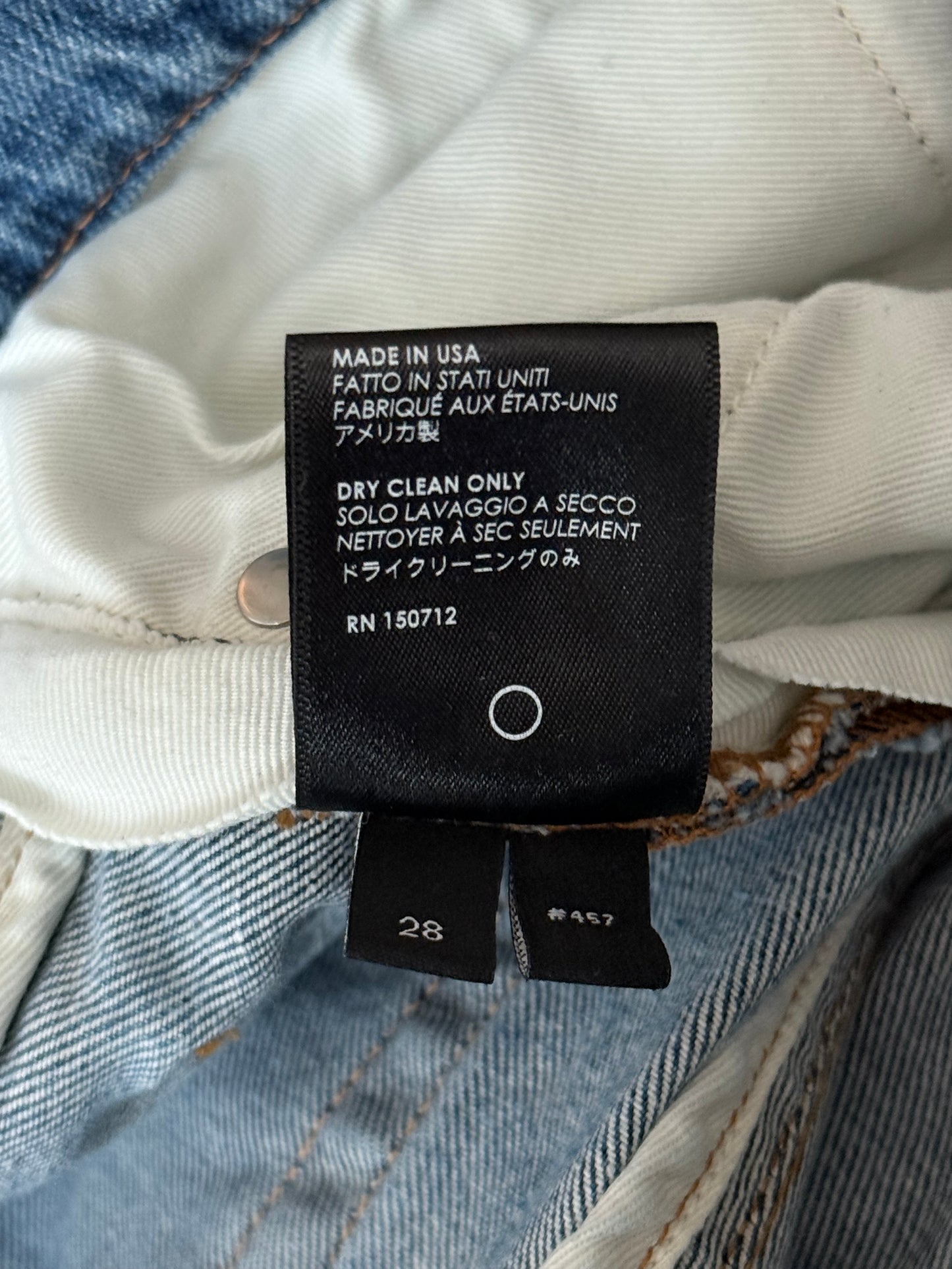 Amiri Stone Indigo & Black Suede Patch MX1 Jeans
