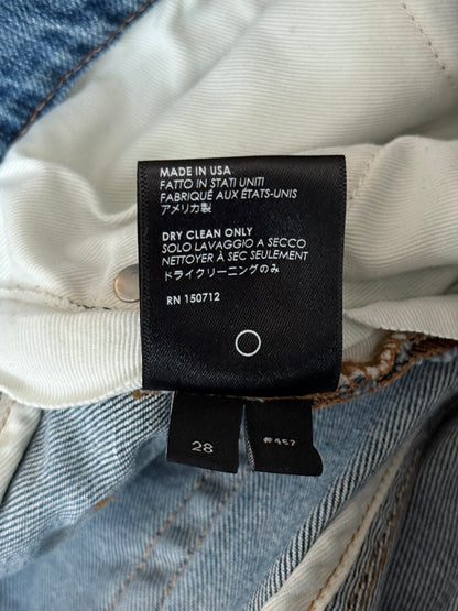 Amiri Stone Indigo & Black Suede Patch MX1 Jeans