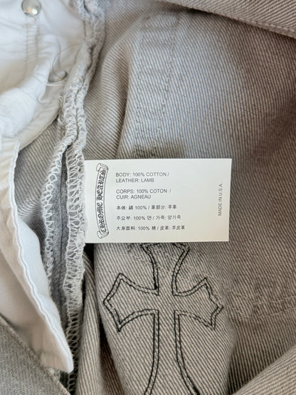 Chrome Hearts Levis Grey & Black Cross Patch Jeans