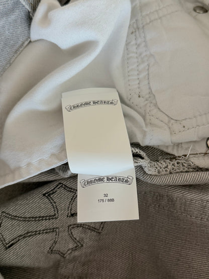 Chrome Hearts Levis Grey & Black Cross Patch Jeans