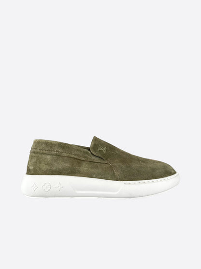 Louis Vuitton Green Suede Pacific Loafers