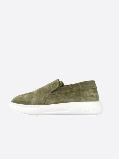 Louis Vuitton Green Suede Pacific Loafers