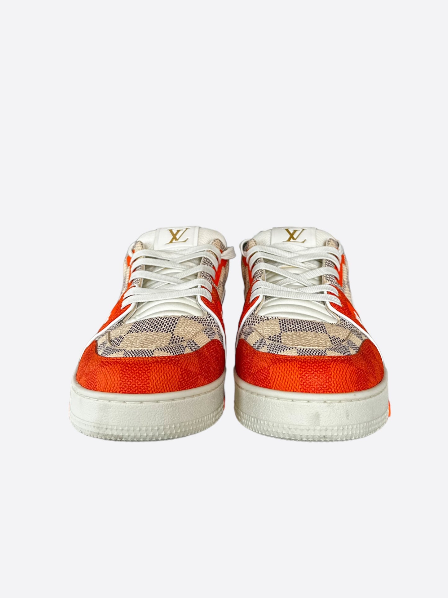 Louis Vuitton Orange Damier Azur Trainers